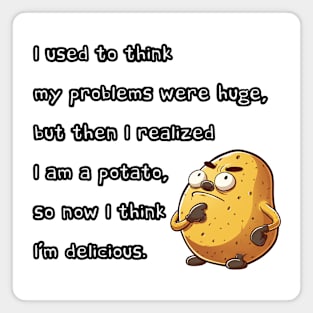 Delicious Pondering Potato Magnet